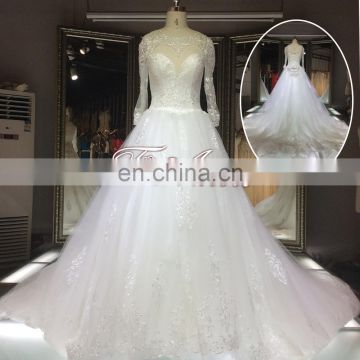 1A023 Arabia Style Appliqued Lace Wedding Gown Decoration Sweetheart A-Ling Big Ball Wedding Dress 2016