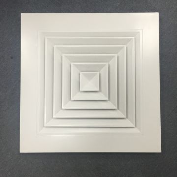 square ceiling tile diffuser for ventilation used