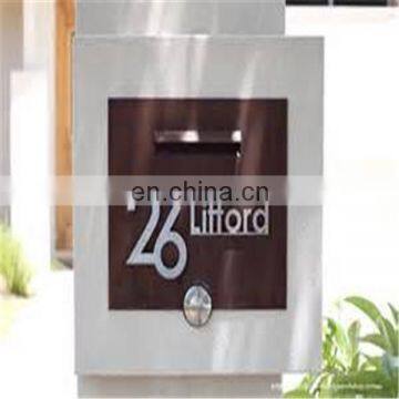 OEM customized Design Laser Cutting Waterproof Corten Letterbox Fix on the Wall