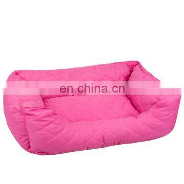 HQPB001 Manufacturer wholesale plain cotton stuffed pink blue dog warm soft bed