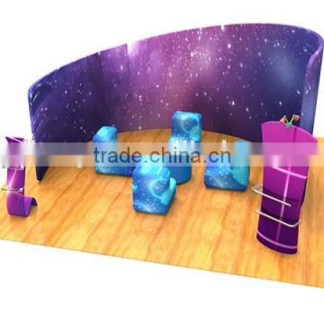 Popular tension fabric exhibit booth design, portable exhibition booth display