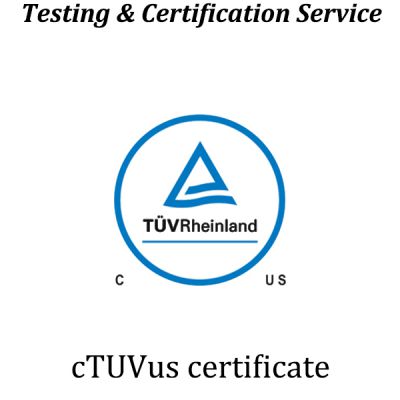 Rhine cTUVus Certification;The cTUVus mark prove that product meets the requirements of the US and Canadian markets