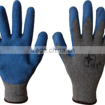 latex coated work gloves,latex coated glove,crinkle latex gloves