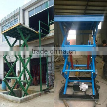 Hydraulic outdoor cargo lift/warehouse lift table