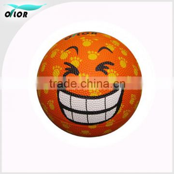 High quality competetion rubber cartoon pattern basketballs