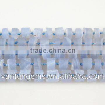 Natural Blue Chalcedony Beads AA Grade