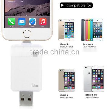 Factory Price High Quality Real Capacity OTG iFlash Drive 3 in 1OTG Pen Drive 8G,16G,32G For iPhone