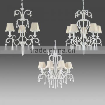 Crystal chandelier with shade
