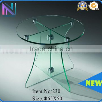 latest design home layers novel modeling bent round circles glass coffee dinning table