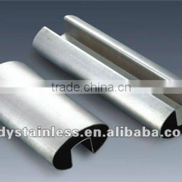 304 stainless steel handrail slotted tube,stainless steel slotted tube for glazing