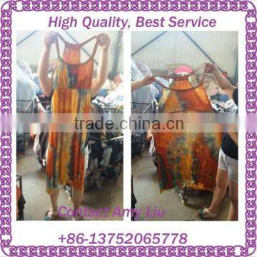 Second hand clothes used ladies poly dress
