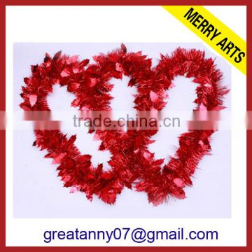Double love superposition red plastic christmas curtains party decoration tinsel