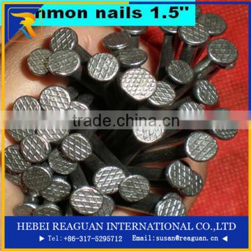 Best selling bright ring shank with square metal cap 1-1/2" metal cap nail