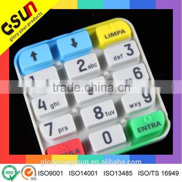 Free sample High Quality RoHS complied silicone rubber keypad
