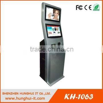 22inch Bill Validator Dual Screen Kiosk / Payment Function Dual Screen Kiosk