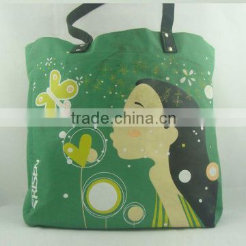 nice green tote shopping hand bag for women