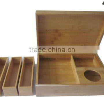 Eco-friendly and duralbe bamboo Recipe Card Box