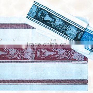 QXJ007100%Cotton Jacquard Kitchen Towel/Jacquard Tea Towel/Jacquard Dish Cloth