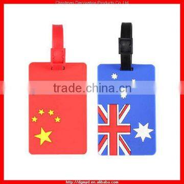 National flag 2D soft PVC luggage tag for World Cup 2014 (MYD-LT6666)