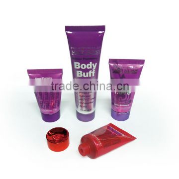 colorful high class personal care hand cream plastic aluminum tubes with screw caps and flip top caps