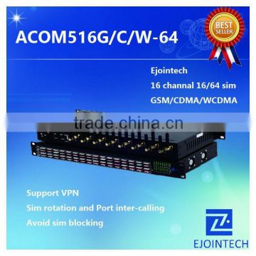 telemarketing products ejoin goip 16 port voip WCDMA gateway 64 SIM call center equipment