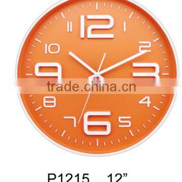 hot selling high quality 3D plastic wall clock
