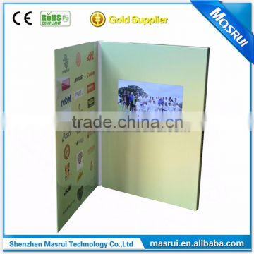 5.0 Inch Artificial Folded paper LCD Video Greeting Cards