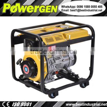 Best Price!!! POWERGEN 3000W Single Phase Air-cooled Open Type 50/60Hz Portable Diesel Generator 3KW