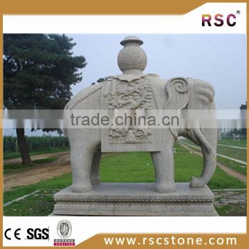 Stateliness white marble elephant statue