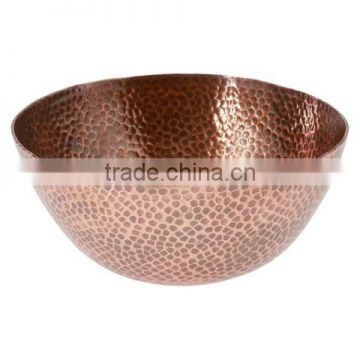 Copper Hammered Traditional Bowl