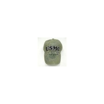 OEM / ODM 100% Cotton Appliqu Embroidefy Military Baseball Caps With Printed Logo