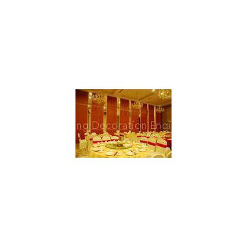 Red Fabric Plywood Single / Double Door Folding Partition Walls  BUNGE Standards