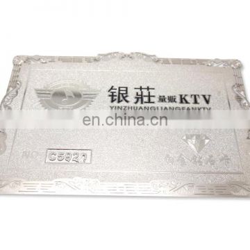 Customized Stainless Steel Metal Card, Metal Invitation Card