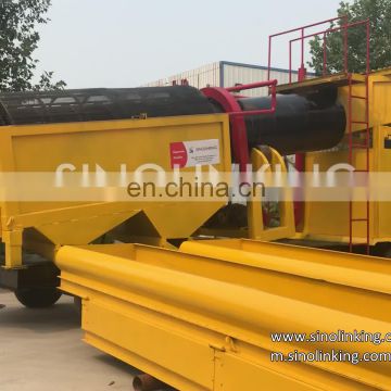 SINOLINKING Mobile Trommel with Concentrator Gold Separating Machine