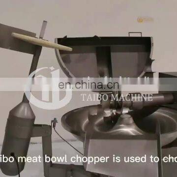 80L Automatic Meat Cutting Machine Meat Stuffing Bowl Cutter Machine for Factory