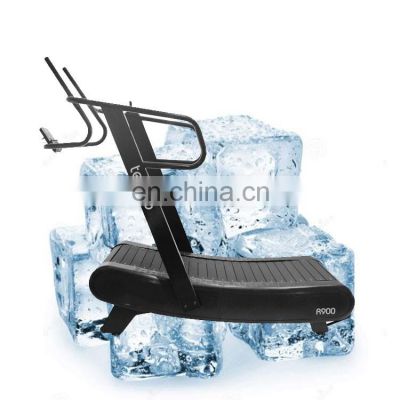 Fitness equipment use in gym treadmill running black self powered commercial Curved treadmill & air runner sport machine running