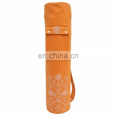 Zippered Yoga Mat Bag with Wild-Life Embroidery & Personalize Own Design Gym Bag