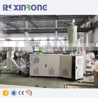 Xinrongplas 110~315mm HDPE PE pipe making line machinery to turkey