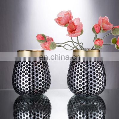 Manufacturer Wholesale High Quality Classic Tall Cylinder Decoretd Clear Flower Glass Vase