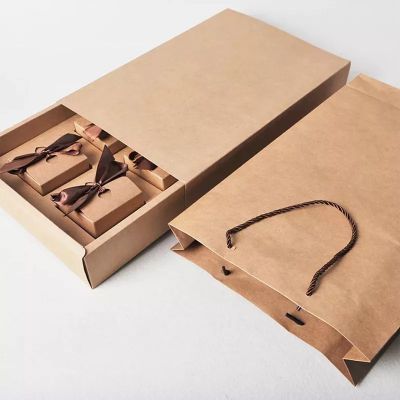 luxury Kraft paper food packaging mooncake box