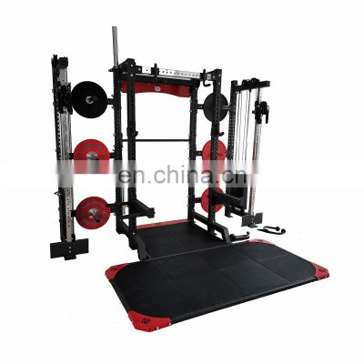 adjustable squat rack stand barbell set weight lifting crossover cable machine functional trainer all in one gym equipment