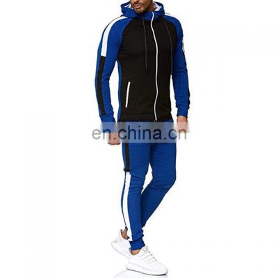 Free Sipping Patchwork Men's Sportswear Sets 2021 Autumn Spring Hoodies Casual Tracksuit Sweats