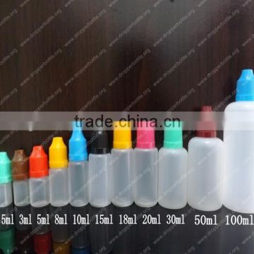 5ml 10ml 15ml PE bottle with needle cap with silicon rubber case