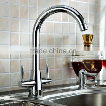 Good Quality Brass No MOQ Request Dual Handle Kitchen Usage Marketable Faucet