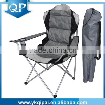 cheap foldable aluminium beach chair with armrest