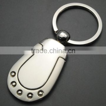 no minimum custom logo keychains, with a key holders, shiny silver plated
