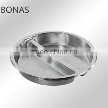 6L dish pan stainless, round food dish