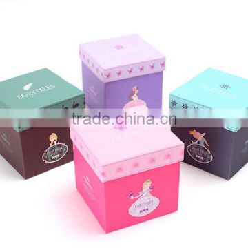 Drawer type cardboard paper packing gift boxes with handle