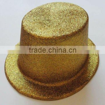 gold glitter top hat