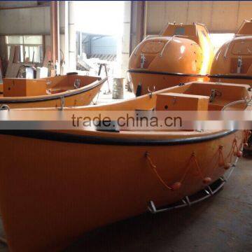 GRP/FRP solas international orange Open Lifeboat with four hook